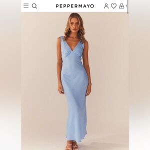 Pepper Mayo blue slip dress